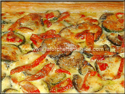 laforchettamagica.com - Sfogliata alle verdure grigliate e bacon