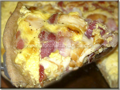 laforchettamagica.com - Focaccia integrale con bacon e uova