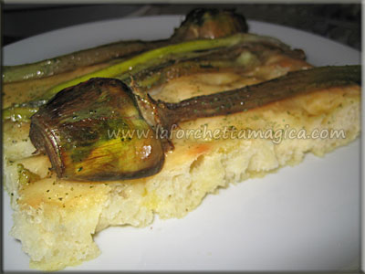 laforchettamagica.com - Focaccia carciofi e porri