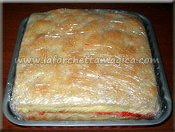 laforchettamagica.com - Avvolgere con la pellicola il pan di Spagna farcito