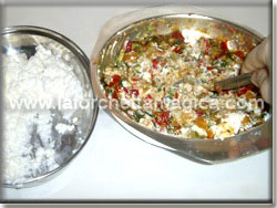 Unire la ricotta alle verdure
