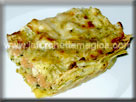 lasagne con gamberi zucchine e pesto