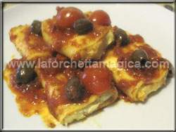 laforchettamagica.com - Paccheri ripieni di baccalà al sugo di olive