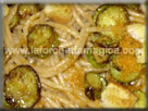 Spaghetti integrali con bottarga e zucchine