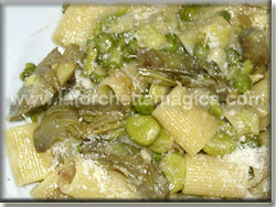 laforchettamagica.com - Pasta con carciofi fave e piselli