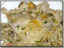 Faraona con funghi