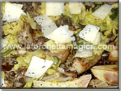 Mettere verza e pecorino sulle costine
