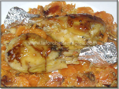Fusi di pollo alle carote