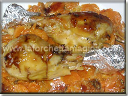 Fusi di pollo alle carote
