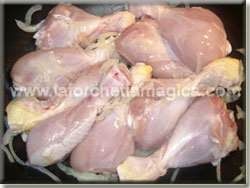 Rosolare i fusi di pollo