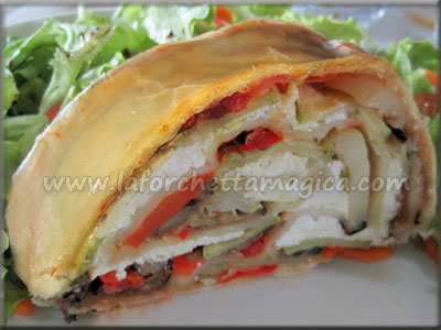 laforchettamagica.com - Strudel di ricotta e verdure grigliate