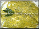 Orata con salsa di zucchine e porri