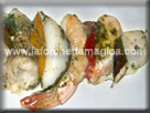 Spiedini di pesce al forno