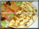 Omelette con scamorza e funghi