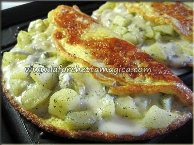 laforchettamagica.com - Omelette con zola e patate
