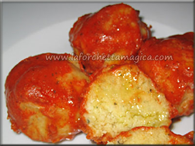 www.laforchettamagica.com - Polpette di ceci al sugo