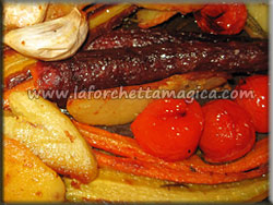 www.laforchettamagica.com - Carote colorate e patate al forno