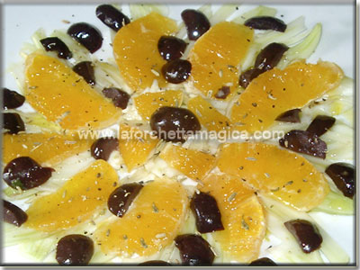 Insalata di arance finocchi e olive